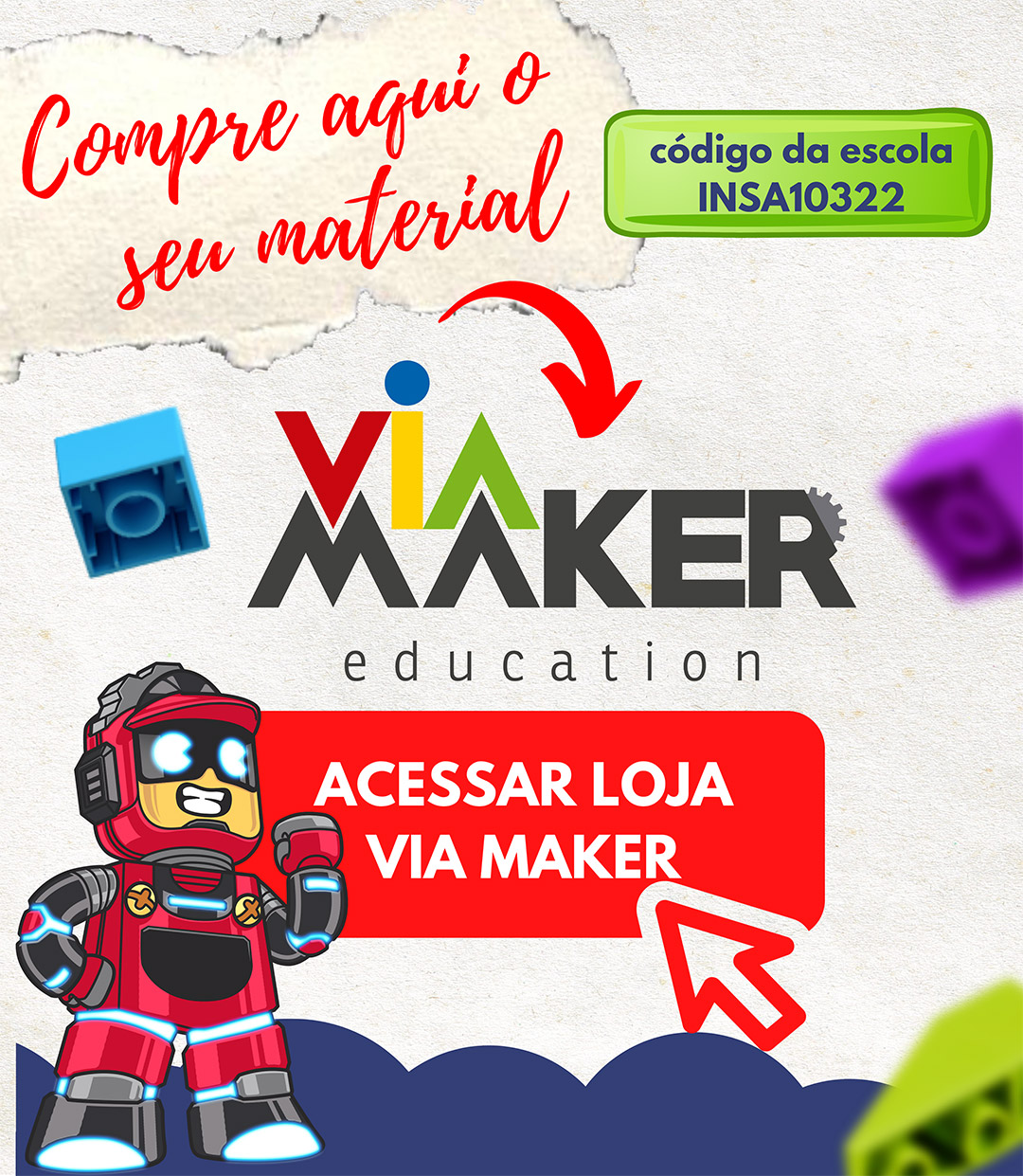 Compre aqui o seu material da Robótica!